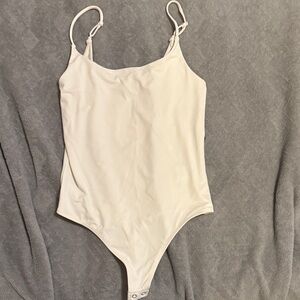 Express Cream Adjustable-Strap Bodysuit